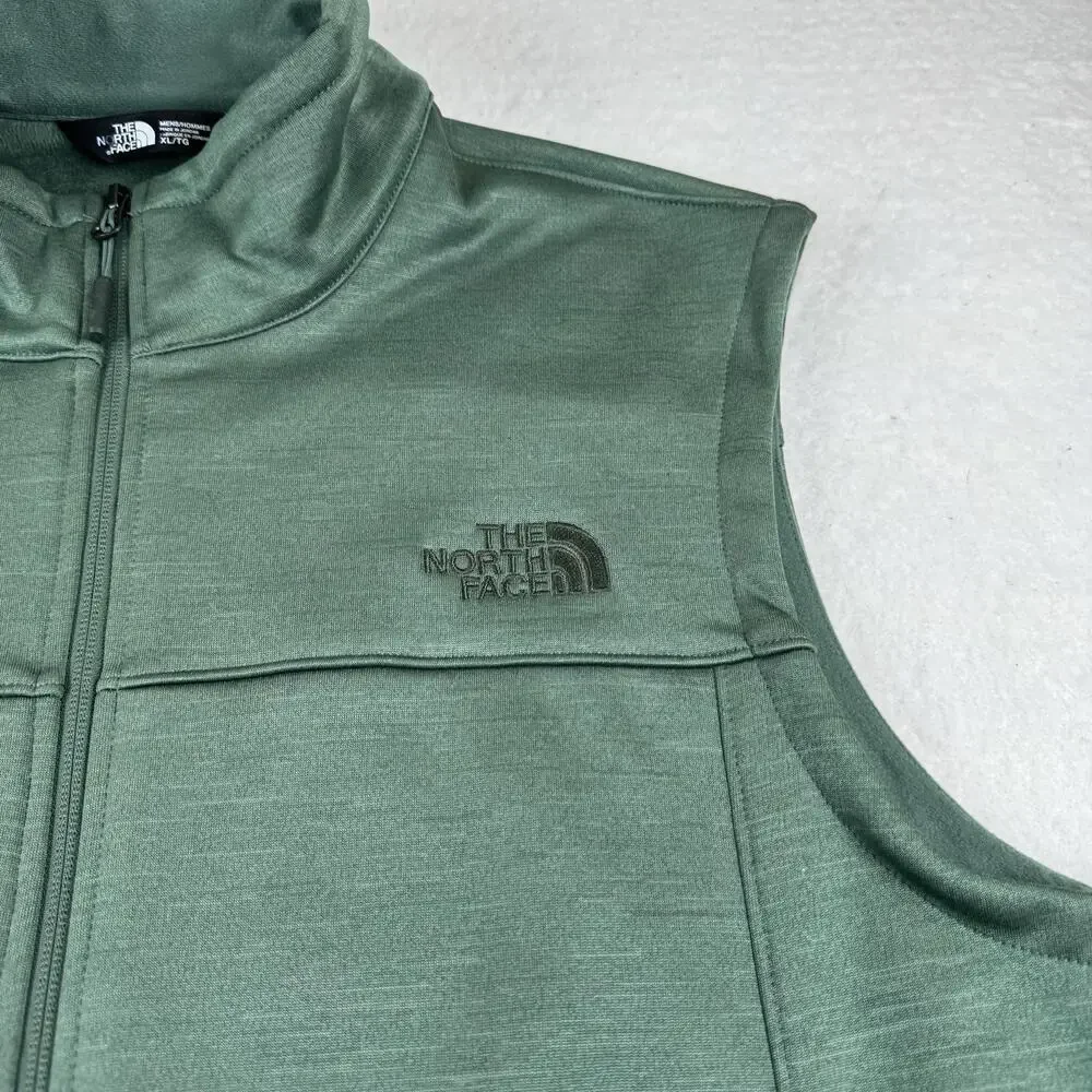 The North Face Vest Mens Size XL Green Windwall Softshell Full Zip Outdoor